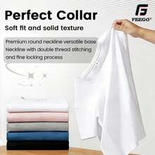 FEEGO Men's Square Cut T-Shirt, Crew Neck, Christian Faith Letter Print, Casual Streetwear, White Short Sleeve T-Shirt For Everyday Wear In All Seasons, Crew Neck T-Shirt, Funny Graphic Tee, YOIO TGOR Shirt - 白色 - 查看 4