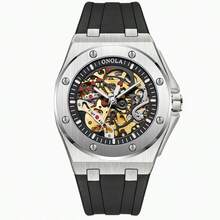 Orologio da uomo meccanico automatico di marca ONOLA, orologio sportivo impermeabile 30M, orologio da polso di lusso con quadrante cavo e luminoso - Tagli Unica - Visualizzare 12