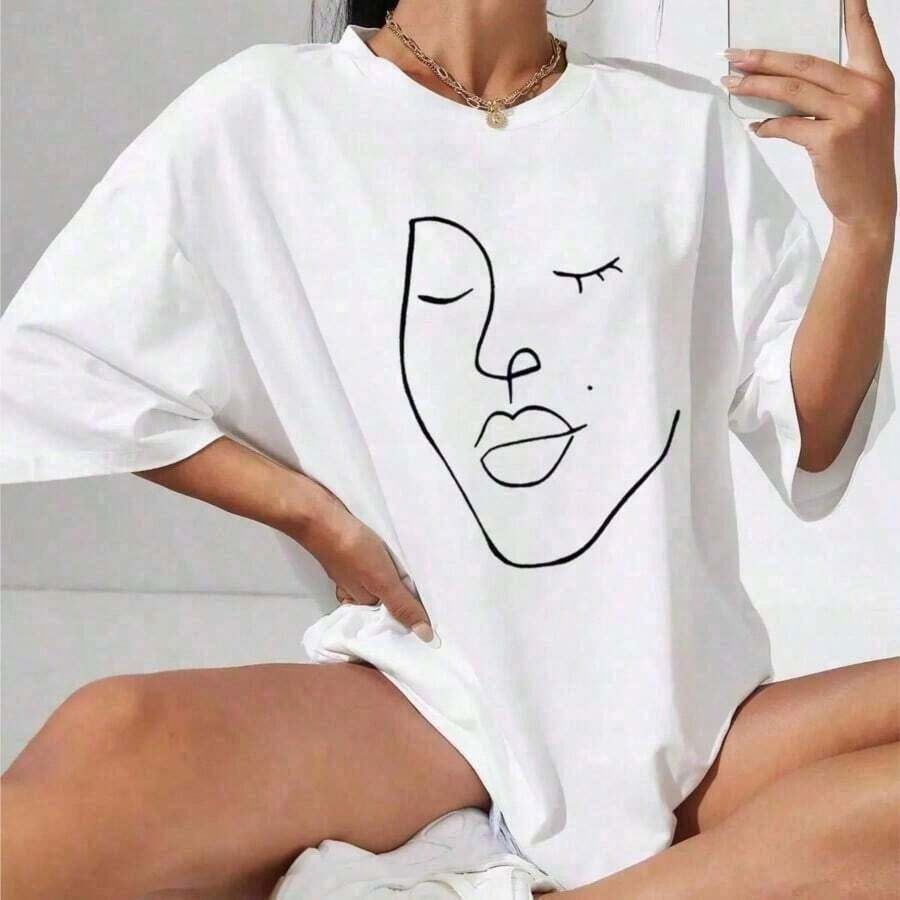 Super Happy Summer Shiba Inu T-Shirt For Women, Anime Print, Harajuku Kawaii Hip Hop Streetwear Style, Casual, Suitable As A Gift. Women's T-Shirt. Blouses>Elegant, Cute Cartoon Comics With Exquisite Illustrations.| Exquisite Design| Loose And Comfortable| Easy To Match| - 白色 12 - 查看 1