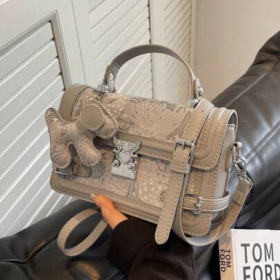 High-End Small Bag Women's Bag 2025 New Fashion Summer Messenger Bag Net Celebrity Hot Style All-Match Portable Small Square Bag