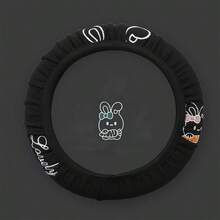 Cartoon Cute Rabbit Steering Wheel Cover, 38cm Universal Ice Silk Elastic No Inner Ring Steering Wheel Protective Cover, Comfortable Feel All Season Universal Steering Wheel Cover - Rabbit-shaped Elastic Handlebar Grips Without Inner Ring - View 15