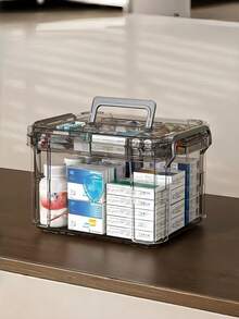 Thickened Waterproof Multi-Layer Medicine Storage Box, Clear Organization And Classification, Transparent Visible, Suitable For Home, Travel, Office, Party Use, Box, Organizer, Emergency Kit - Multicolor - View 3