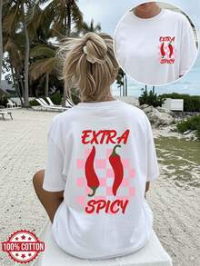 Women's Short-Sleeved T-Shirt, Vacation Style, Elegant And Casual, Summer Top That Goes With Everything. - 白色 - 查看 12