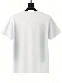 Camiseta con diseño de letras en bloques negras y amarillas, con la impresión 'Say Less', perfecta para el verano, de corte regular y cuello redondo. - Blanco - Ver 3