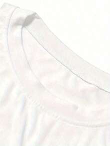 Women's Casual Cotton T-Shirt, Short-Sleeved, With A Skull And Flower Print, Round Neck, Washable, Comfortable, Soft, And Suitable For All Seasons. Loose-Fitting Casual Wear For Women, Suitable For Everyday Wear, Simple And Versatile, Perfect For Parties, Dates, Gifts, Vacations, And Travel. One Piece. Versatile Style Suitable For Summer. - 白色的 - 查看 3