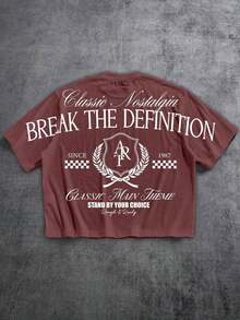 Manfinity  Camiseta con gráfico de letra y dibujo animado para hombre - Multicolor - Ver 1
