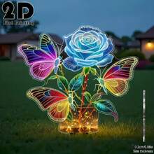 1个2D亚克力花园地面装饰插牌，创意图腾草坪庭院插牌 - D - 查看 5