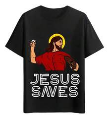 Jesus Savior T-Shirts - Black - View 6