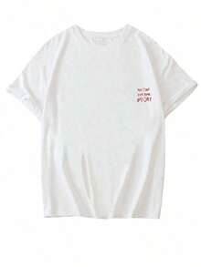 Modern, Loose And Stylish Women's T-Shirt With The Phrase "No Time For Your" Handwritten, Breathable And Comfortable, Short Sleeve, Made Of Soft Cotton And Round Neck, Ideal For Casual Outings And Bold Fashion Looks. - 白色 - 查看 4