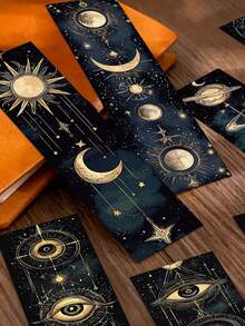 30pcs Mysterious Starry Sky Galaxy Bookmarks, Artistic Design For Books, Manuals, Party Favors - View 3