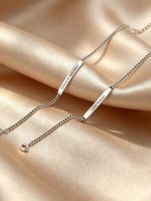 1 chiếc vòng tay khắc tên bằng thép không gỉ, dây xích mắt nhỏ, mạ vàng 18K, kèm hộp quà cao cấp, thích hợp làm quà tặng hàng ngày hoặc quà tặng ngày lễ. - phong cách 5 - Xem 10