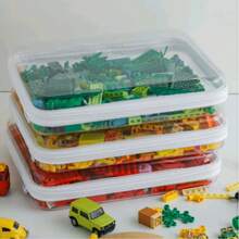 3-teiliges transparentes Hartschalen-Aufbewahrungsbox-Set mit Reißverschluss, hochwertige Kunststoff-Aufbewahrungsbox mit Reißverschluss, wasserdichte Kosmetiktasche, Toilettenbeutel, Reise-Aufbewahrungstasche, Spielzeug-Aufbewahrungsbox. - 3 Stück M - Übersicht 5