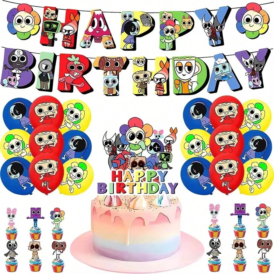 Hasbro 180 piezas Suministros de fiesta de cumpleaños con decoraciones de globos de estilo lindo Dandy, decoraciones variadas perfectas como regalo de cumpleaños y pequeña sorpresa para la fiesta de cumpleaños - 18 - Ver 1