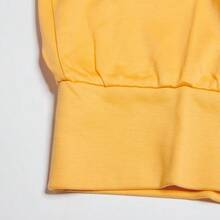 Adidas Women's Comfortable Lightweight Casual Short Polo Collar Short Sleeve T-Shirt IM8820, Spring/Summer - Bright Yellow - View 4