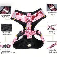 4pcs/Set New Harness Vest Style Dog Leash Set, For Small/Medium Pets, Anti-Pulling Walking Leash - Blue - View 5
