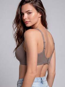 3pcs/Set Women's Comfortable Sleep Wireless Soft Cup Small Bust Solid Color Bra - Multicolor - View 5