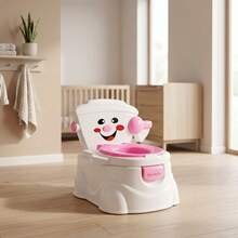 1pc Potty Training Toilet Seat With Splash Guard 2 In 1 Toddler Training Portable Chair Urinal Easy To Carry - Pink - View 5