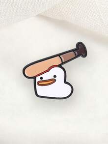 Duck With Baseball Bat Enamel Pin, Unique Collectible Accessory, Perfect Gift For Sports Fans, Durable & Stylish Design - Multicolor - View 5