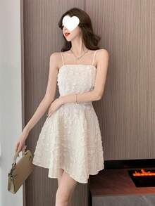 Women Maxi Dresses - Apricot - View 4