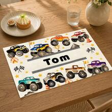 1pc Cartoon Style Linen Placemat, Breakfast Mat, Coffee Coaster, Bowl Pad, Kitchen Accessory, Easy To Clean Dining Mat, Suitable For Home, Restaurant, Restaurant Decor, Holiday Gift, Gift For Friends, Multi-Piece Set - Multicolor - View 8
