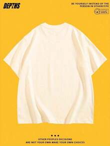 New Summer 2026 Collection, Unisex Styles, Round Neck T-Shirt With Creative And Fun Cartoon Pattern, Pure Cotton, Short Sleeve Summer Fashion, Casual Style For Daily Outings, Suitable As A Gift. Women's T-Shirt. Elegant Blouses. Boho Chic, Exquisite Printed T-Shirt - 杏 - 查看 2