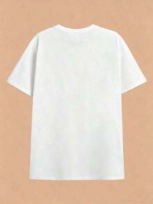 Short Sleeve Minimalist Casual Shirt Summer Short Sleeve T-Shirt With Landscape And Letter Print, Street Style - New York City, Empire State, Liberty, Brooklyn, Graphic Tees For Women Leisure - 白色的 - 查看 3