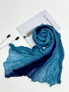1pc Fashion Pleated New Floral Colorblock Scarf, Autumn/Winter Stylish Decorative Shawl - Multicolor - View 10