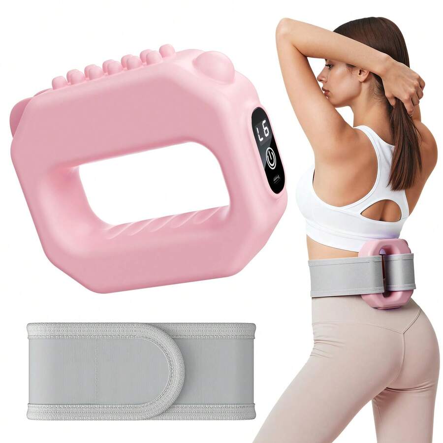 MERACH Vibration Plate For Lymphatic Drainage, 6-Level Portable Cordless Vibration, Multifunctional Full-Body Fascia Ring With Belt, Deep Tissue Percussive Massager For Weight Loss, Gift For Women