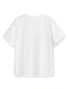 Local -60 Camiseta vintage con estampado de leopardo y cebra manga corta cuello redondo estilo casual adecuada para vera - Blanco 3 - Ver 4
