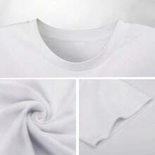 Women's Casual Summer T-Shirt With Fun Goose Print, Pure Cotton Crew Neck Short Sleeve T-Shirt, Slightly Stretchy Knit Fabric, Regular Length - Suitable For All Seasons - 白色 - 查看 4