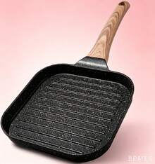7 Inch Nonstick Small Grill Pan For Indoor Cooking, Versatile Induction Square Grilling Skillet Steak Pan For Stove Tops,  Free, Black - Black - View 12