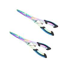 2pcs Multi-Functional Fishing Pliers, Hook Remover, Line Cutter, Fish Gripper, Split Ring Opener, Heavy Duty Scissors, PE Line Cutter, Non-Slip Handle, Saltwater Fishing Tackle - Lure Pliers - View 8