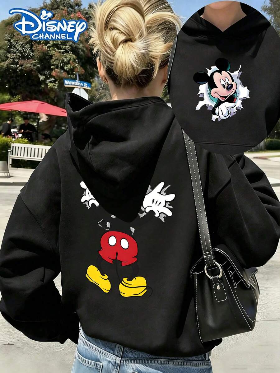 Disney Women's Sweatshirt, Hooded Sweatshirt Disney Mickey Mouse, Classic Mickey -- Disneys Disneyland Paris The Magic Kingdom Disneyesque The House Of Mouse Mickey Mouse Empire Modest Summer Outfits Take That T Shirt Summer Coord Tops For Women Summer Summer Clothes Women Summer Clothes Summer Tops Summer Tops Women Summer Co Ord Summer Top Summer Outfits White Top Black Top Holiday Outfits For Women Tops For Women Summer Holiday Gifts Valentine's Day Gifts Earth Day Gifts Oktoberfest Gifts Summer Bank Holiday Gifts - Black - View 1