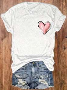 Mujeres Cristiano Inspirador Gráfico Imprimir Camiseta - Mira Atrás & Ver Cómo Lejos Has. . . Ven Corto Manga Tripulación Cuello Superior Con Cruz & Corazón Diseño, Mediano Estiramiento Informal Tee Para Verano & Primavera Máquina Lavable Lindo T Camisas, Informal Vestimenta Floral Acento Camisa No transparente Material, Estiramiento medio FabricY2Y-Verano Ropa NOHD, camisa elegante adecuada para fiestas, camisa elegante adecuada para fiestas. - Negro - Ver 5