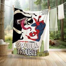2pcs S Pidey And His Amazing Friends Fleece Blanket Versatile Multi-Purpose Soft Cozy Spider-Man Throw Blanket For Sofa Bed Living Room Couch Travel Camping Office Nap Car Decorative Warm Cartoon Plush Blanket Marvel Fans Gift - Multicolor - View 2
