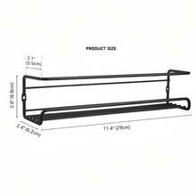 Estantería para especias de metal de 4 niveles de gran resistencia | Organizador de almacenamiento para encimera con diseño de almacenamiento vertical para ahorrar espacio, adecuado para botellas de especias, utensilios de cocina y herramientas de repostería (montable en pared, estantes ajustables) - Multicolor - Ver 10