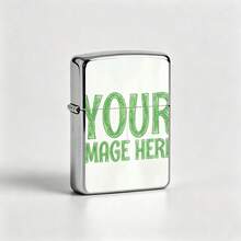 Personalized Lighter Case With Your Photo & Text, Custom Logo Metal Lighter Cover, Unique Birthday Anniversary Gift For Men, Husband, Dad (Case Only, No Fluid) - Printing - View 5