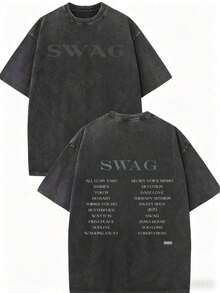 SWAG 2026 Coachella 2000s Pop Nostalgic T-Shirt, With You Era Album Theme Tee, New For Men And Women, 100% Cotton, Distinctive Portrait Print, Crew Neck, Short Sleeve, Streetwear, Breathable, Soft, Unisex T-Shirt For Summer Outings, Casual Daily Wear For JB XRKB Fans - 黑色雙面 1 - 查看 1
