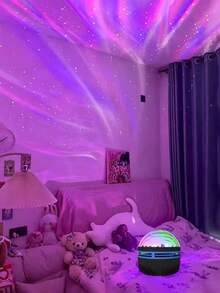 1个LED投影灯，多种颜色图案，遥控器，星空投影仪，卧室夜灯投影仪，水波投影仪，星空投影仪，家庭影院，天花板投影仪，圣诞装饰礼物，情人节礼物，露营，婚礼装饰，浪漫夜灯 - 彩色 - 查看 12
