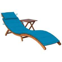 vidaXL 2 tumbonas de madera maciza de acacia con cojines, tumbonas plegables para jardín, tumbonas de madera, tumbonas para relajarse, tumbonas de ocio, tumbonas de playa, sillas de playa, muebles de jardín - azul - Ver 9
