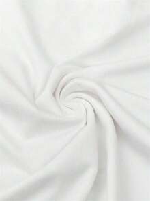 Blusa corta de mujer para verano, estampado de flor de hibisco, corte ajustado, cuello redondo, manga corta, estilo casual en color blanco QQCL - Blanco - Ver 2