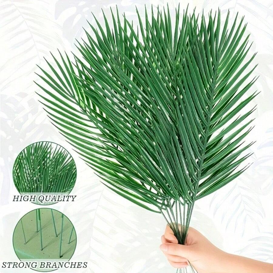 30片人造波斯蕨葉，柔軟材質，質感佳，高品質抗氧化逼真人造植物，適用於婚禮、生日、週年紀念、聖誕派對用品，戶外花園裝飾、家居裝飾、房間裝飾、浴室裝飾、生日派對裝飾、DIY手工配件
