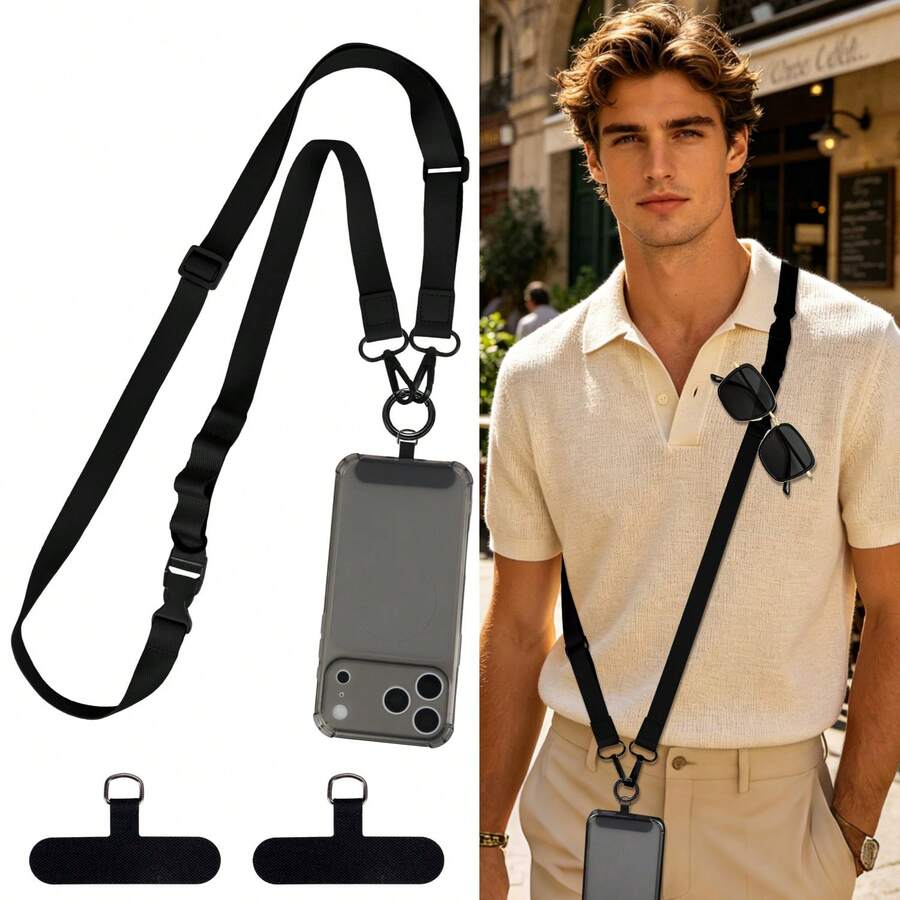 Phone Lanyard Crossbody, Cell Phone Strap For Around The Neck Adjustable, Anti Theft Cute Lanyard For ID Holder Key Accessories For Women Men - Multicolor - View 1