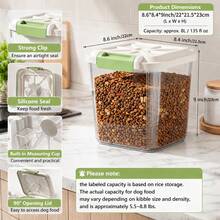 Large-Capacity Pet Food Storage Box, Specially Designed For Dog Food, With Wheels For Easy Movement. - 11lb儲糧桶 - 查看 6