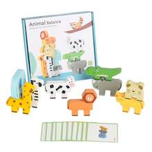 1 Set de Bloques de Madera con Animales, Juguetes de Apilamiento y Clasificación, Juguetes Educativos para Niños, Juguetes de Aprendizaje Preescolar para el Desarrollo de Habilidades Motoras Finas - Multicolor - Ver 7