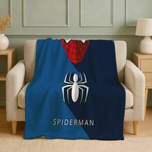 1pc Retro Cartoon Style Throw Blanket,S-Pider-Man Print Blanket,Cartoon Character Printed Blanket,All-Season Universal Nap Blanket,Character Home Decor Blanket,Modern Fashion Gift Suitable For Home Bedroom Bed Sofa Office Lunch Break Cover Picnic Blanket - Nhiều màu - Xem 4