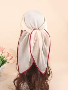 1pc New Women's Solid Color Chiffon Bandana & Square Scarf, Casual Breathable Neck Scarf With Hemmed Edge Design, Multi-Functional Hair Accessory, Headband, Hair Tie, Head Wrap, Clothing Accessory, Hair Hoop, Suitable For Abaya, Soft And Lightweight, For Spring, Summer, Autumn, Winter, Daily Wear And Travel - Multicolor - View 8