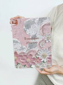 1pc 3D Impasto Oil Painting Floral Visual Effect Transparent Flat Protective Case, Covers, Vintage Soft Pink High-End Atmosphere Full-Body Anti-Fall Protective Case, Ins Art Style Slim Fit, Compatible With IPad Case, Compatible With IPad A16 Case, Fast Delivery, Suitable For Mother's Day, Valentine's Day, Girlfriend's Day, Birthday, Spring Season, Back To School Gifts, Daily Use - Clear - View 42