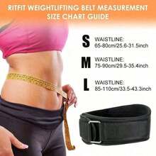 1 Pc Waist Support Belt Adjustable Back Support For Deep Squat Dumbbell Weight Barbell Fitness Lifting Sports Training Belt Gym Accessories - Black - View 5