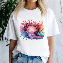Popular Axolotl T-Shirt 2026 - Black - View 2